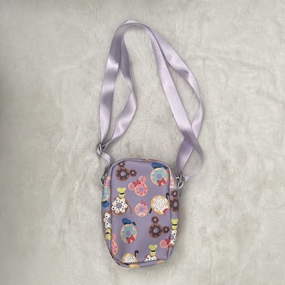 New Buckle Down Disney Purple Donut Crossbody Bag - Picture 2 of 7